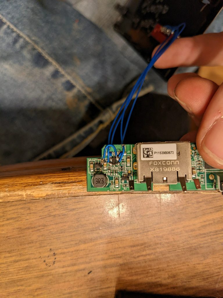 Example Repair (photo taken from https://www.reddit.com/r/Rockband/comments/ovm52g/xbox_one_wireless_legacy_adapter_repair/)