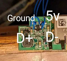Wiring Guide Example Repair (photo taken from https://www.reddit.com/r/Rockband/comments/ovm52g/xbox_one_wireless_legacy_adapter_repair/)