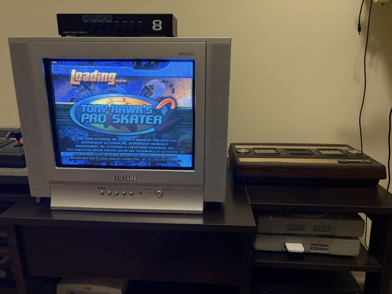 This disc is scratched to hell, but it still plays (albeit with some skipping)