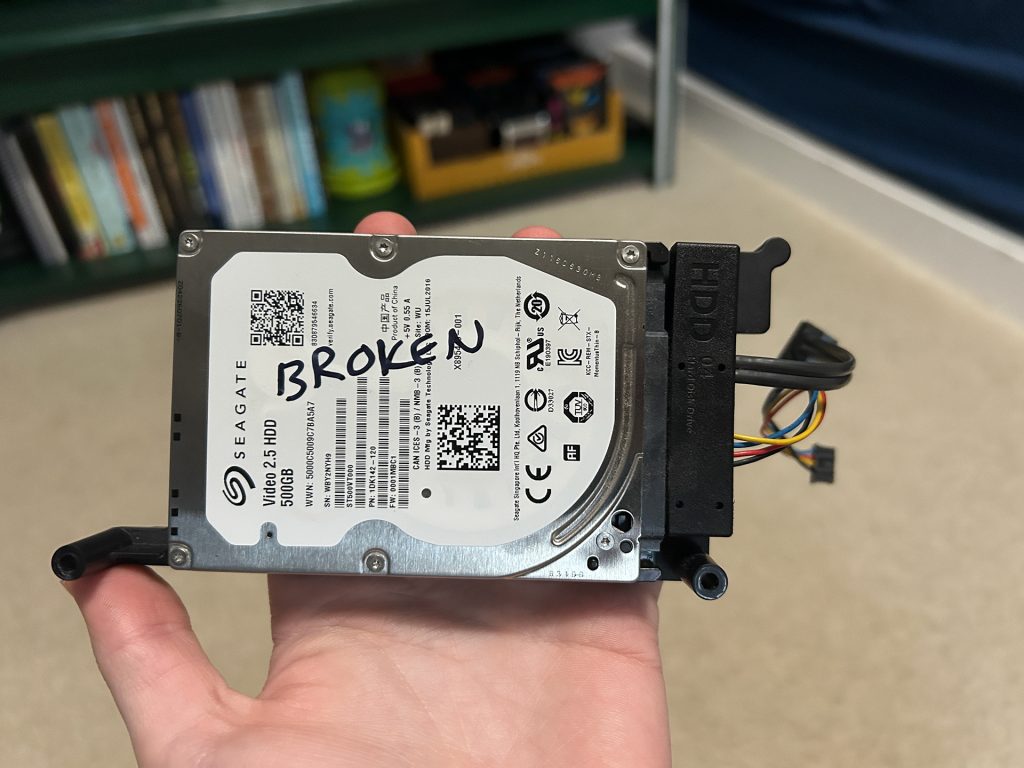 Failing hard drive